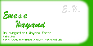 emese wayand business card